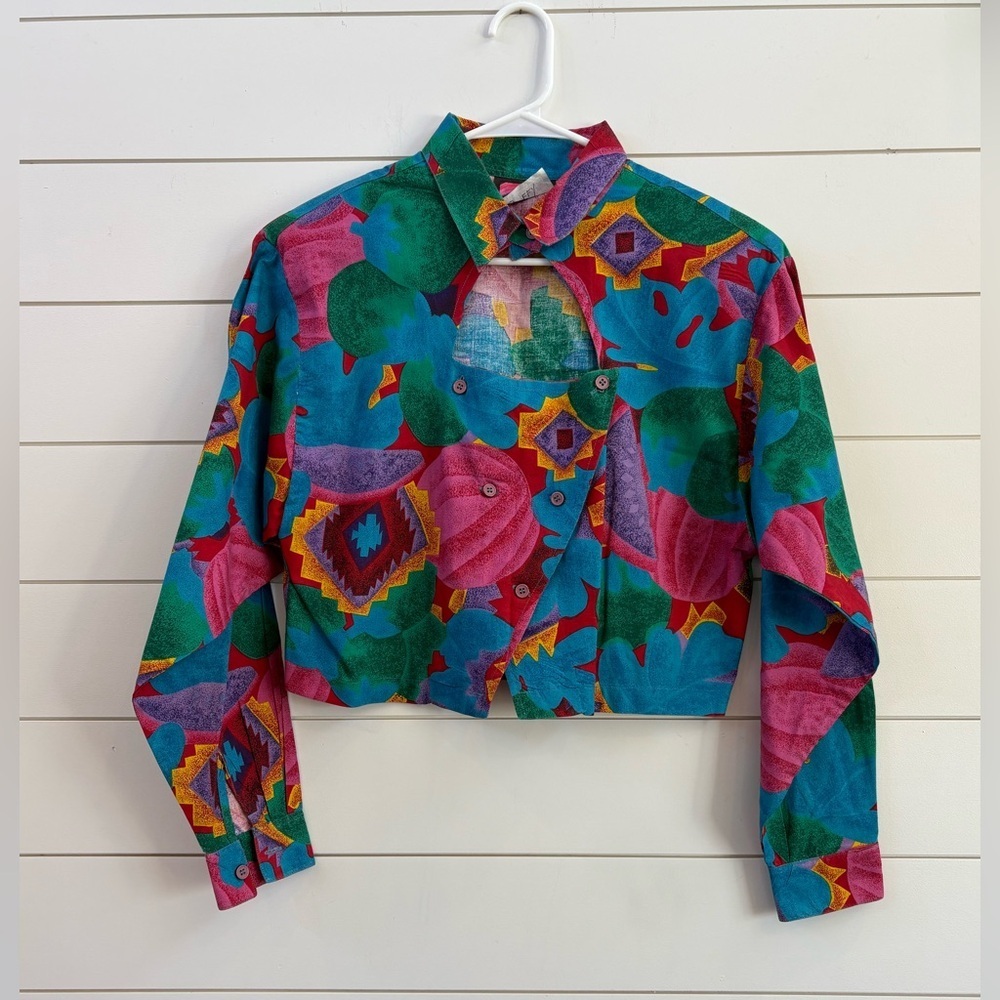 Vintage Panhandle Slim Vibrant Multicolor WesternBlouse